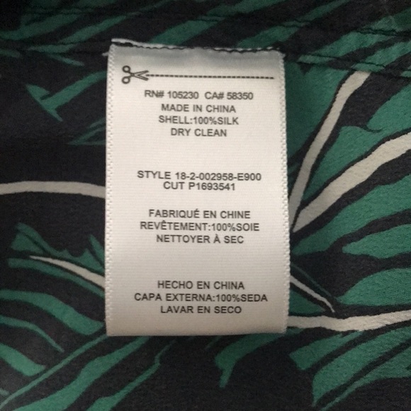 Equipment Palm Print Silk Shirt - Picture 5 of 6